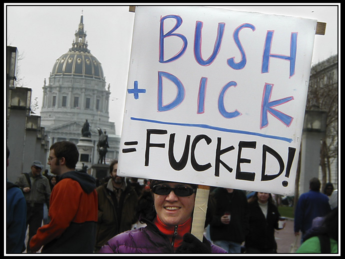 bush + dick = fucked